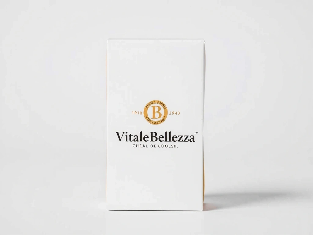 La confezione esterna del prodotto VitaleBellezza, con design minimalista e logo in evidenza.